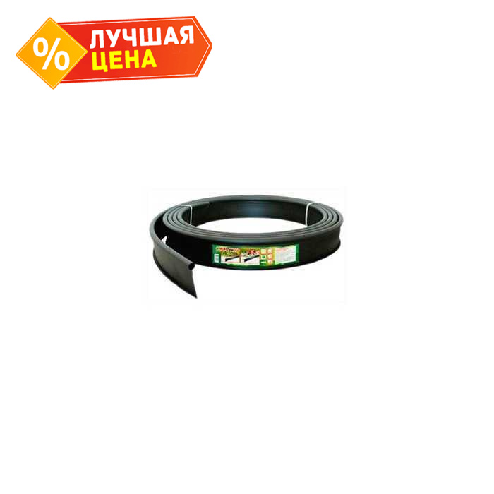 Бордюр Gidrolica Country Б-10000.2.11 пластиковый черный, 10000*20*110 мм