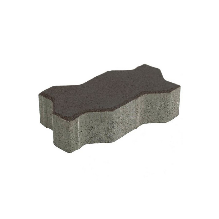 Тротуарная плитка 342 механический завод Волна 240х130х80 мм, черный