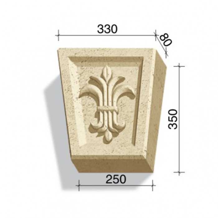 Замковый камень White Hills Тиволи 730-03, 350*330/250*80 мм