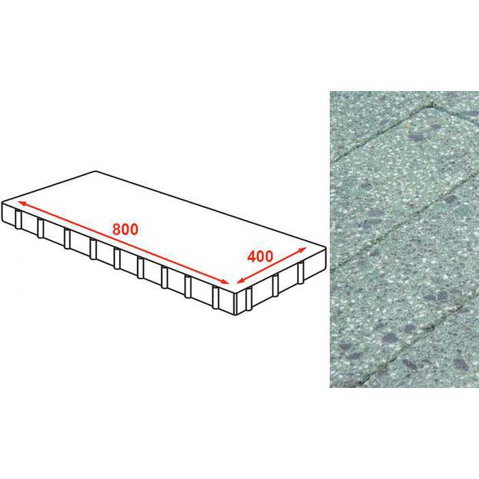 Плита тротуарная Готика Granite FINERRO, Порфир 800x400x80 мм